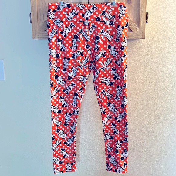 ❤️3/$25 (TC) Minnie Mouse Disney Lularoe  Leggings Hard to Find Tall & Curvy - Picture 6 of 9